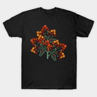 hand drawn illustration art of Barbados Pride flowers. T-Shirt